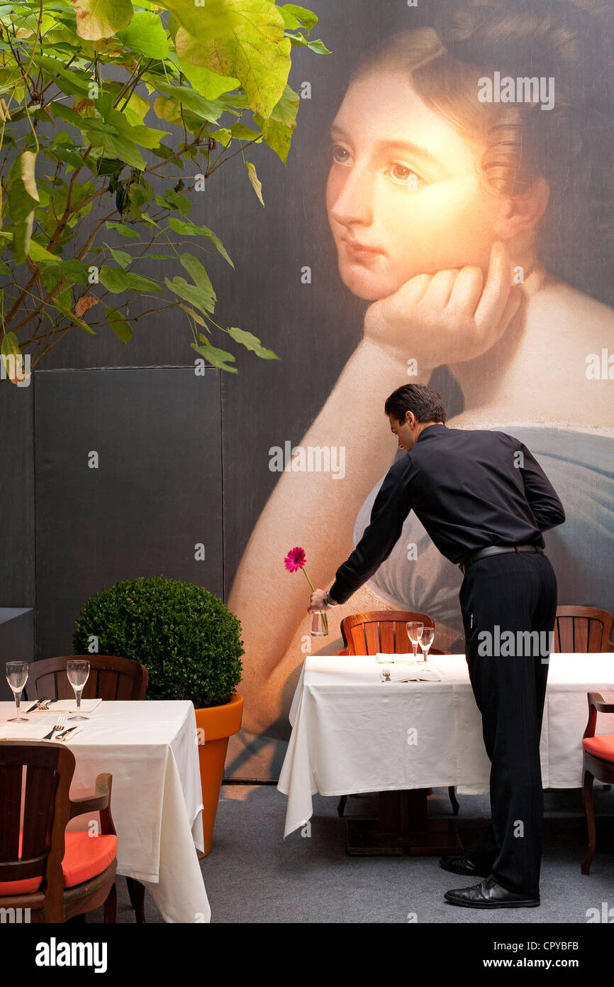 Frankreich, Paris, in der Nähe der Champs Elysees, Hotel de Sers, Restaurant-Terrasse Stockfoto