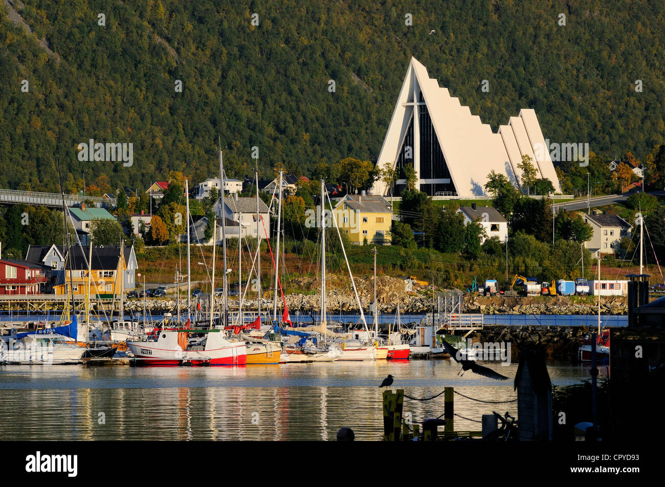 Norwegen, Troms Grafschaft, Tromsø, die arktische Kathedrale in Tromsdalen Stockfoto