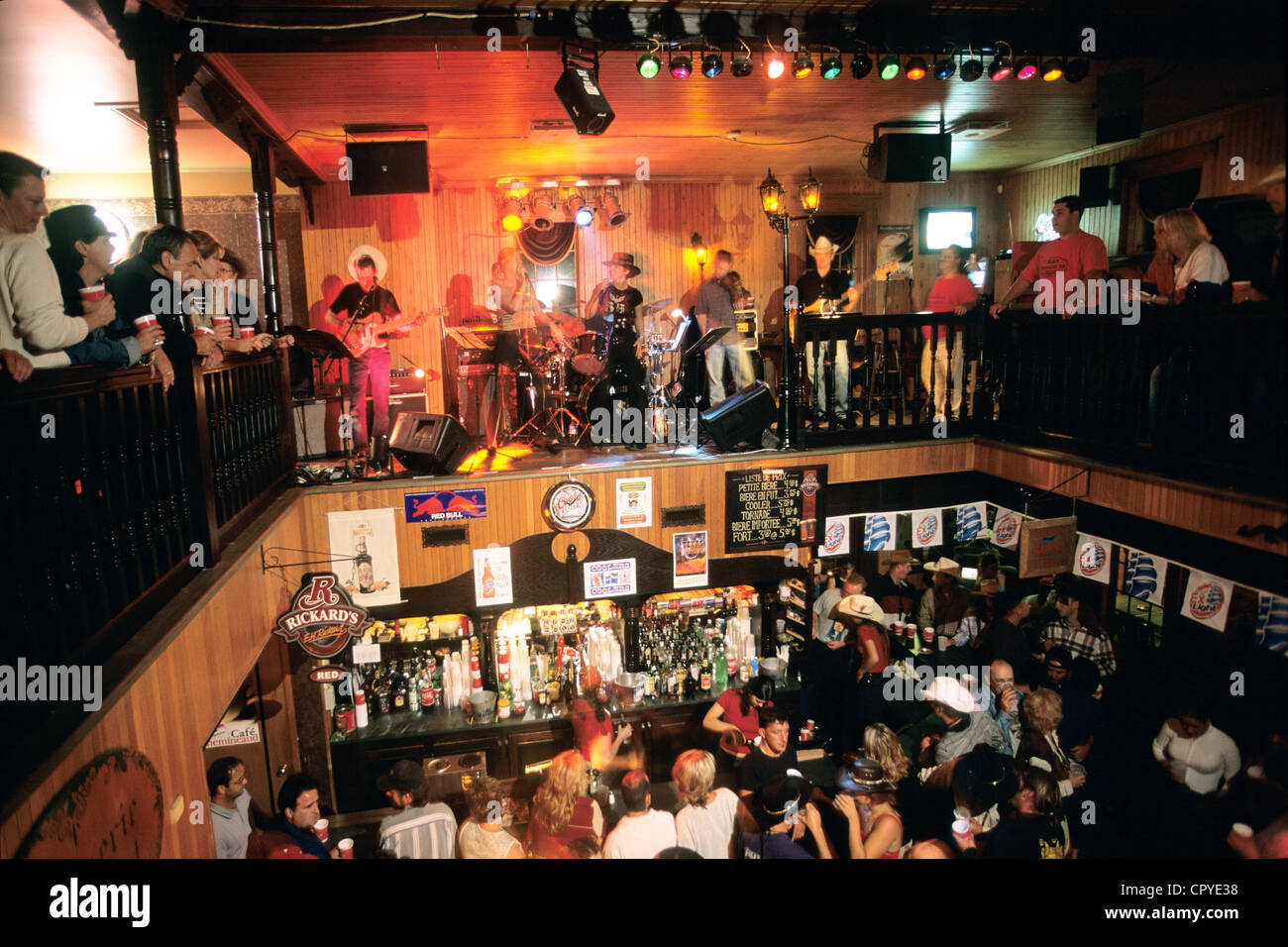 Kanada, Provinz Quebec, Saint-Tite, Western-Festival, Orchester und Land Atmosphäre in einem der Pubs der Stadt Stockfoto