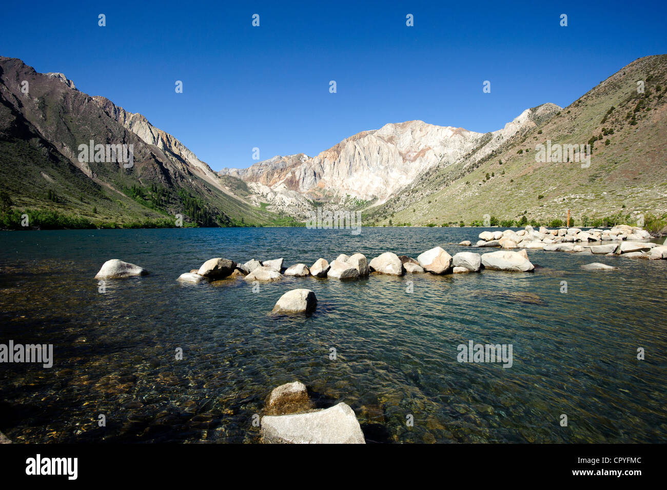 Convict Lake in der hohen Sierra, Kalifornien, USA Stockfoto