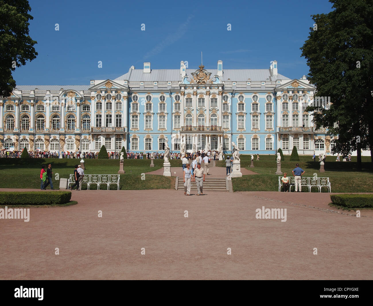 Katharinenpalast in Zarskoje Selo (Puschkin), St. Petersburg, Russland Stockfoto