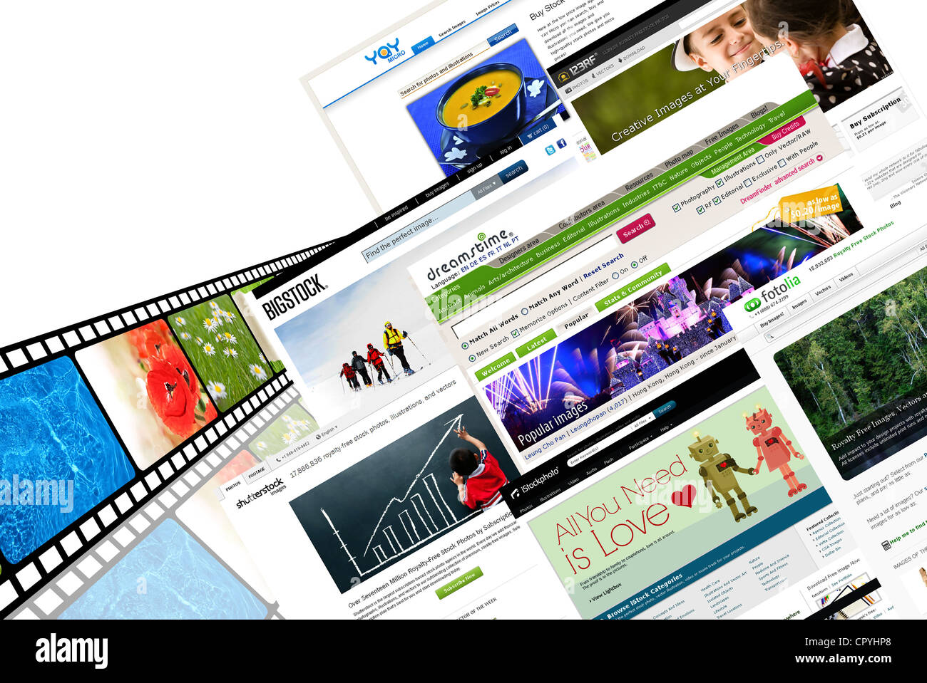 Stock Fotografie websites Stockfoto