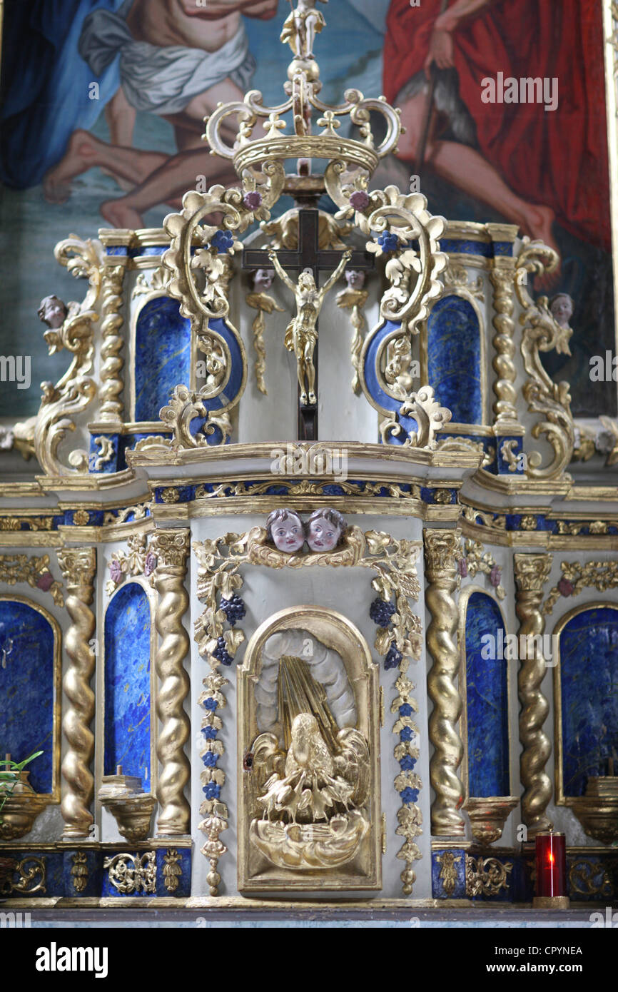 St. Johannes der Täufer Kirche Tabernakel, Les Houches, Haute-Savoie, Frankreich, Europa Stockfoto