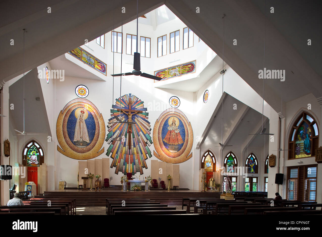 Indien, Bundesstaat Kerala, Kollam, katholische Kirche Stockfoto