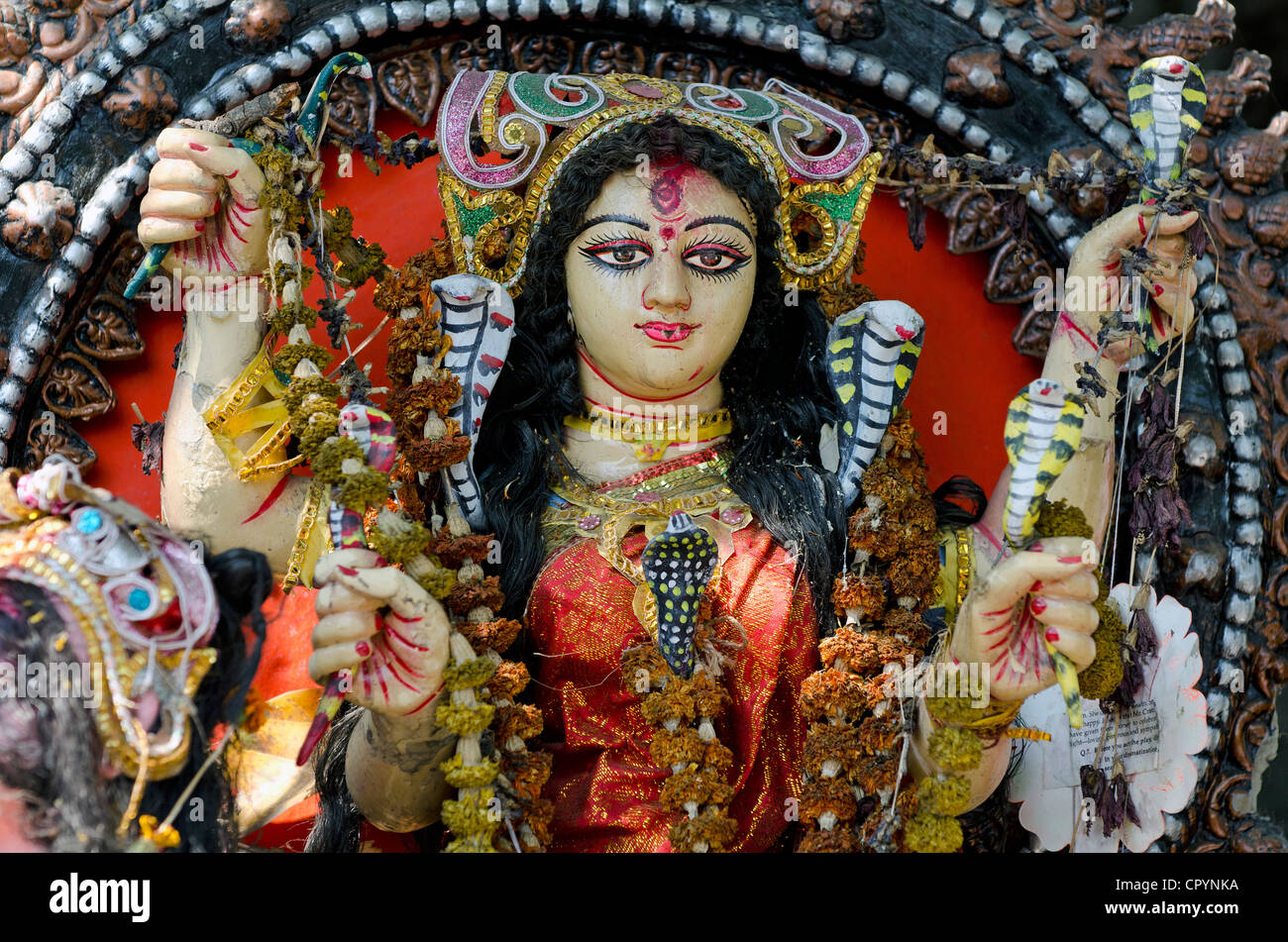 Göttin Kali, Kalkutta, Westbengalen, Indien Stockfoto