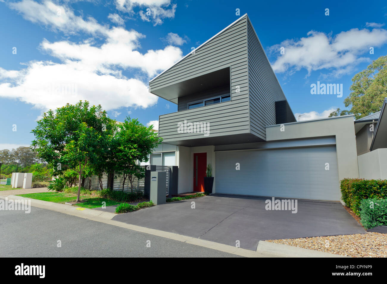 Moderne australische Hausfassade Stockfoto