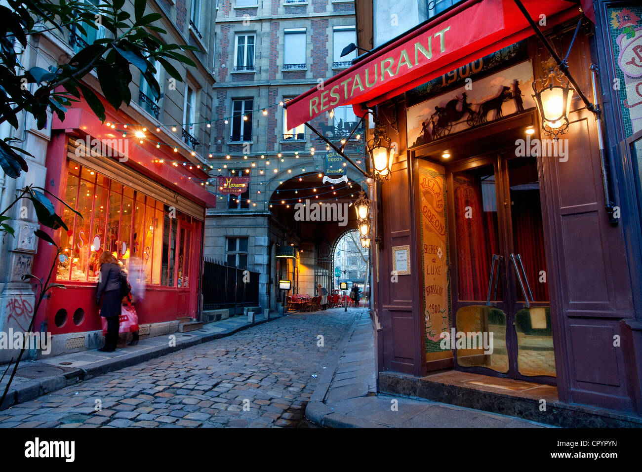 Frankreich, Paris, Saint Germain des Pres Bezirk, Cour du Commerce Saint Andre im Odeon Stockfoto