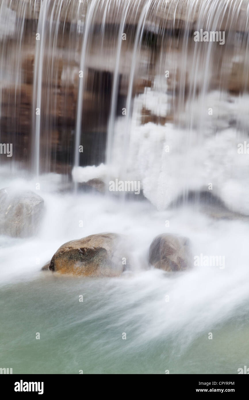 Wasserfall entlang der lainbach Stream, Benediktbeuern, Bayern, Deutschland, Europa Stockfoto