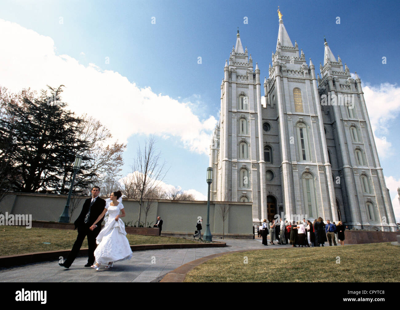 Mormonen, Salt Lake City, Utah, USA Hochzeit Stockfoto