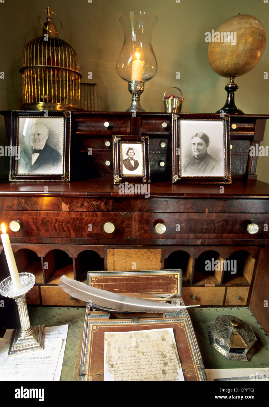 USA, Louisiana, Plantation Road, White Castle, Nottaway Plantage an den Ufern des Mississippi Flusses, Bed &amp; Breakfast Stockfoto