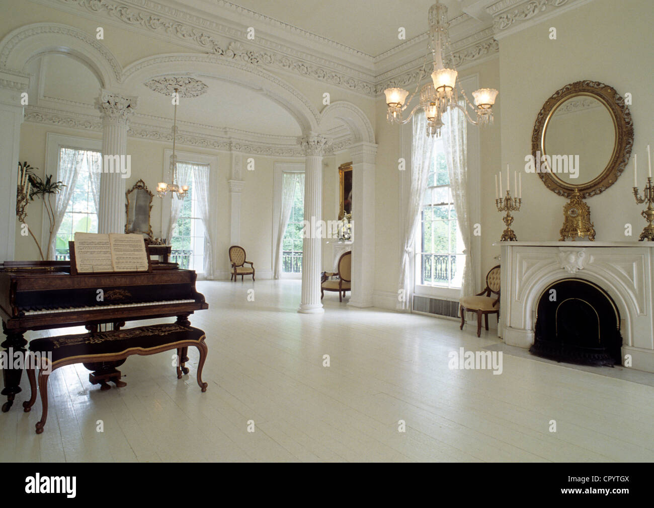 USA, Louisiana, Plantation Road, White Castle, Nottaway Plantage an den Ufern des Mississippi Flusses, Bed &amp; Breakfast Stockfoto