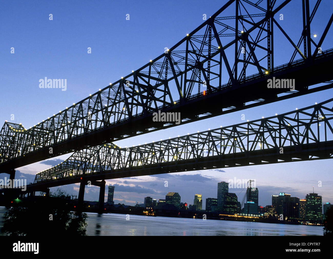 USA, Louisiana, New Orleans, der Twin-Brücke Stockfoto