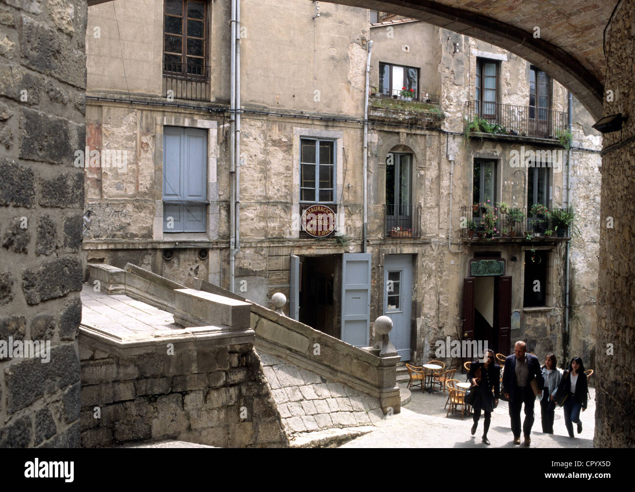 Spanien, Katalonien, Girona, Jüdisches Viertel Stockfoto