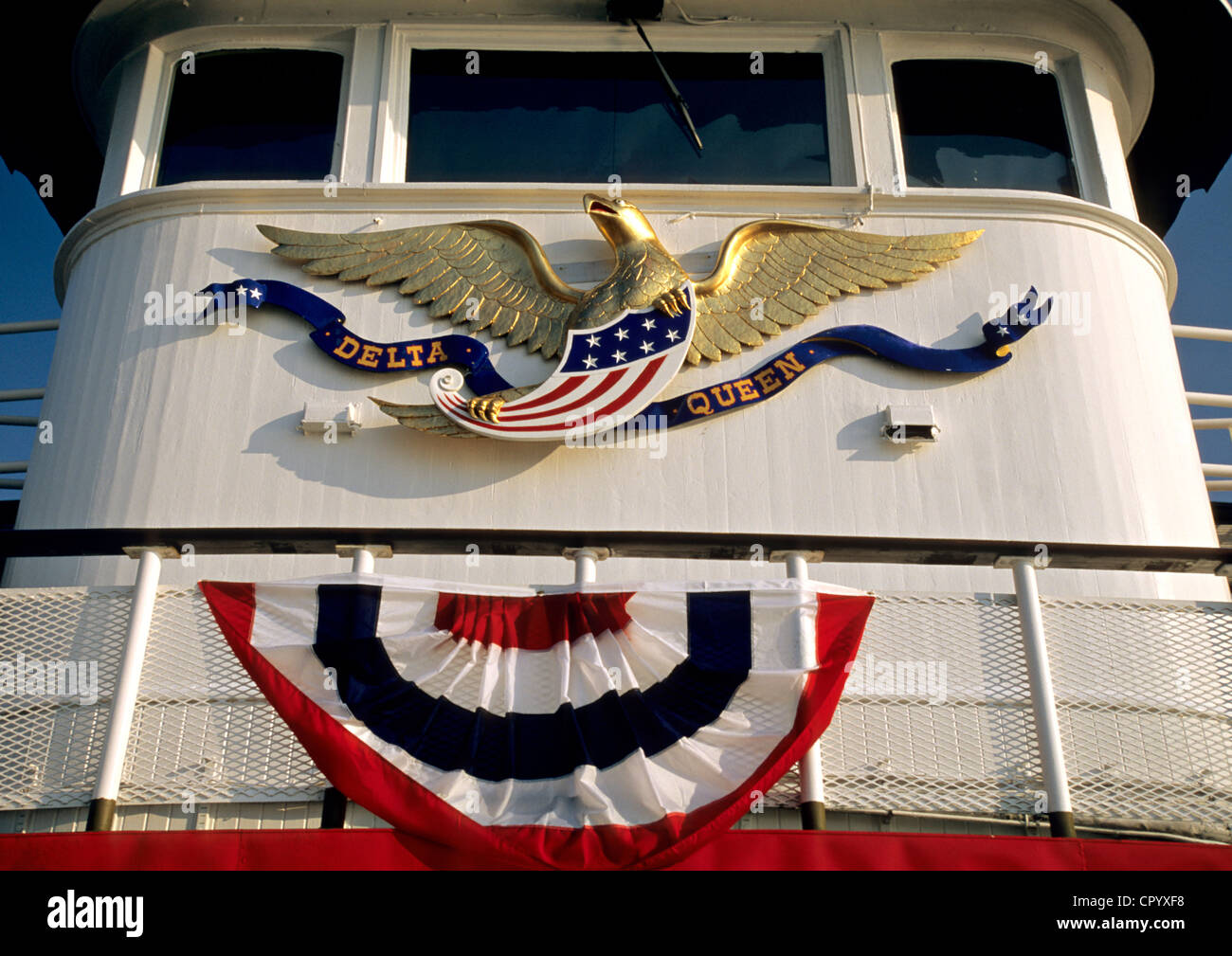 Vereinigten Staaten aufgeführt Sternwheel Boot Delta Queen historisches Denkmal auf dem Mississippi Stockfoto