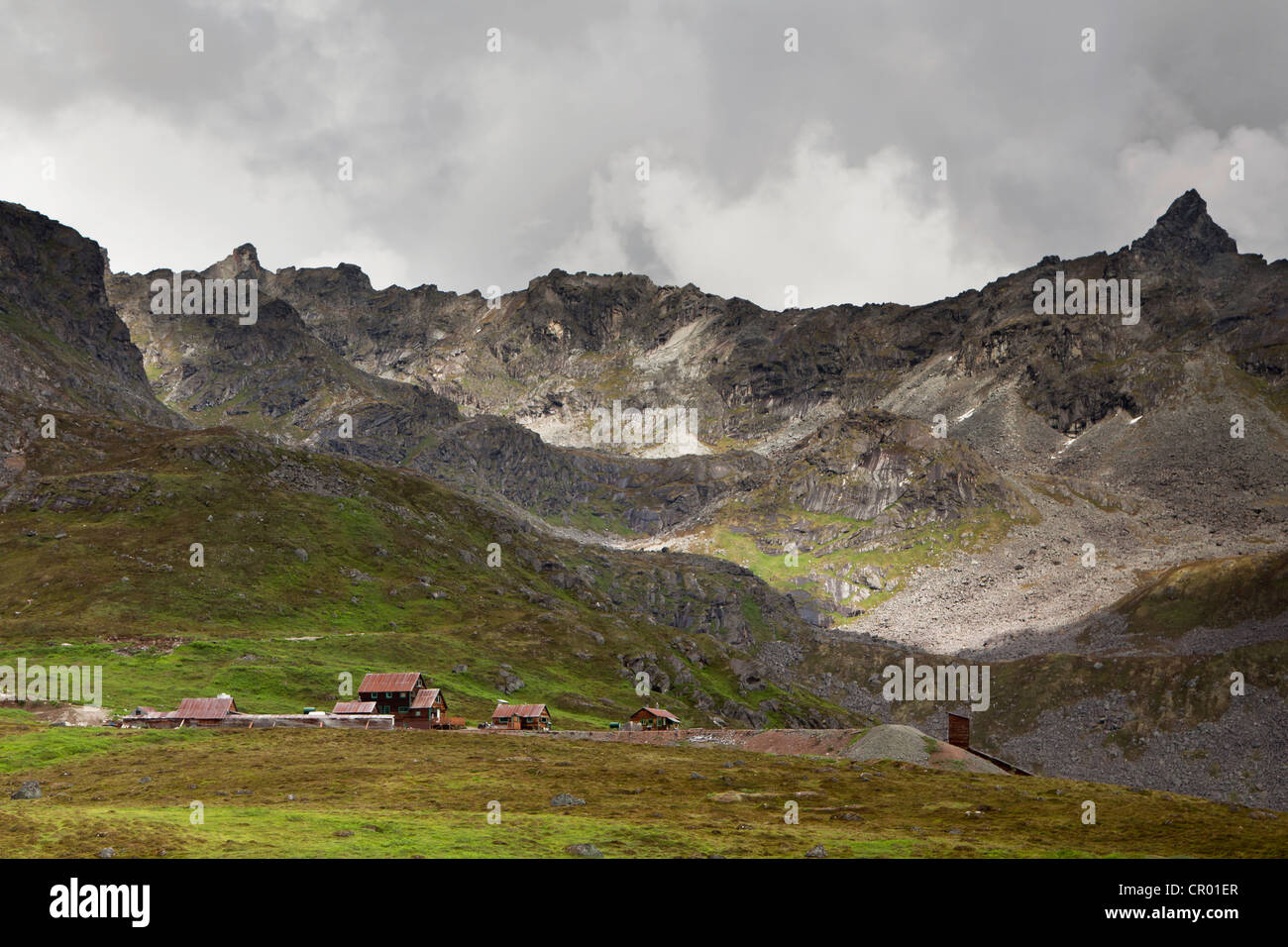 Unabhängigkeit Mine, alte Goldmine in den Talkeetna Bergen, Alaska, USA, Nordamerika Stockfoto