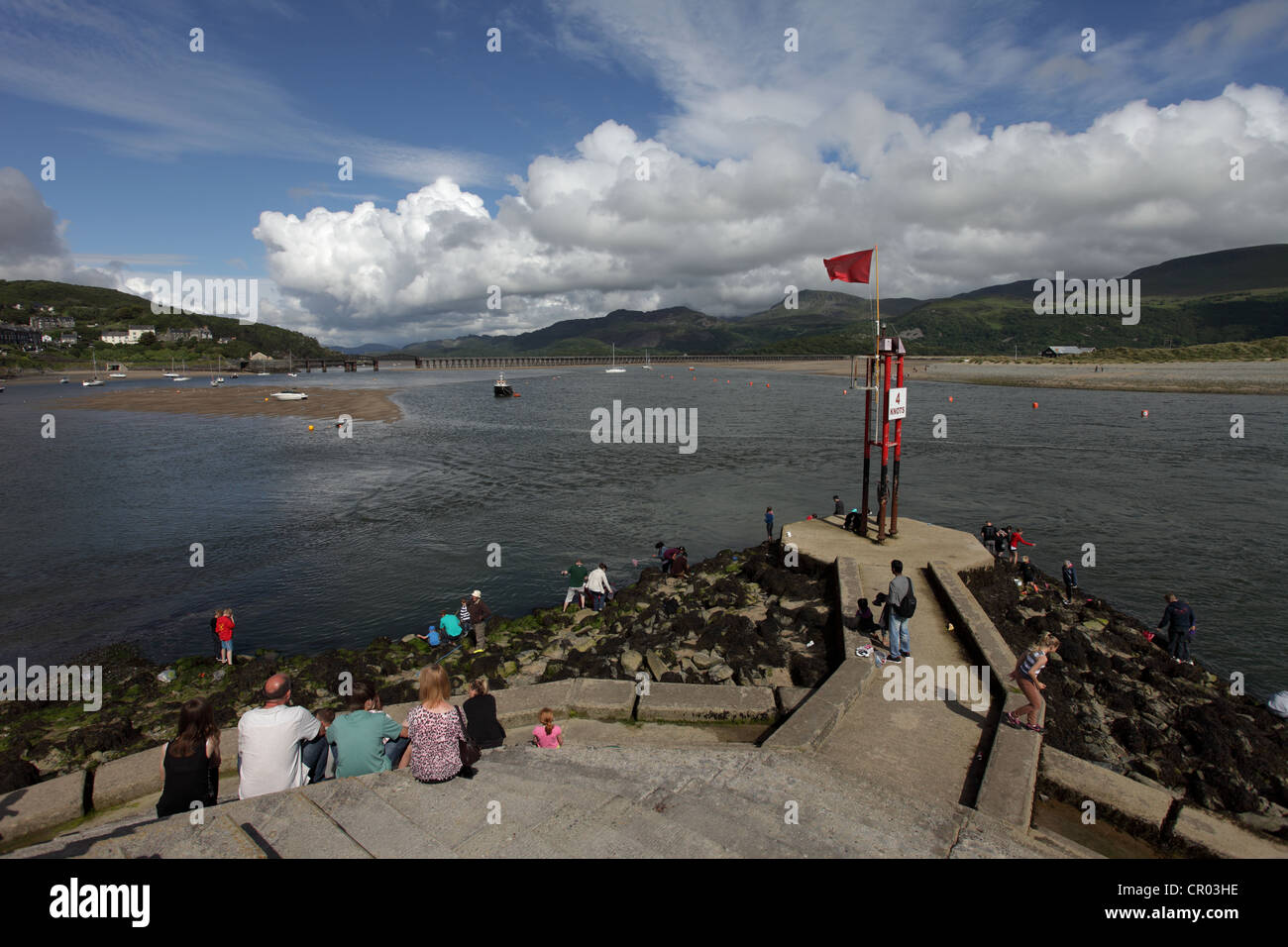 Beliebtes Urlaubsziel Barmouth in Wales Großbritannien Stockfoto