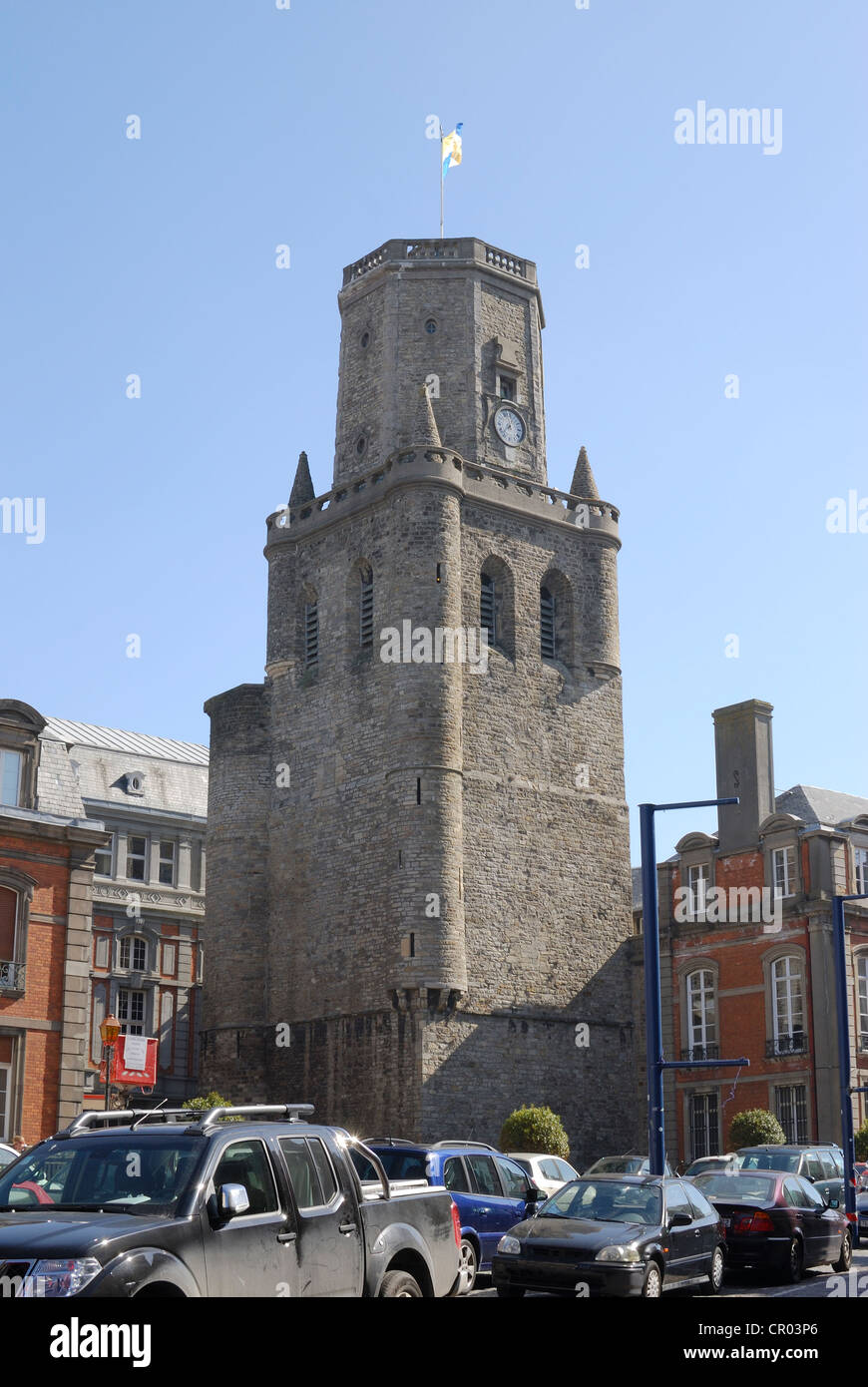 Mittelalterlichen Turm in der Altstadt von Boulogne-sur-Mer. Pas De Calais. Frankreich Stockfoto