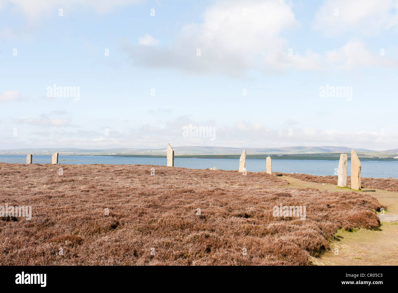 Der Ring of Brodgar auf den Orkney-Inseln Stockfoto