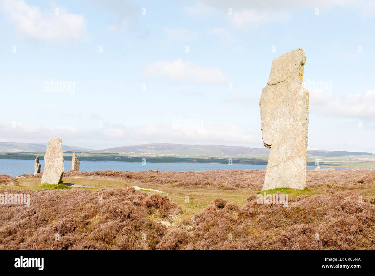 Der Ring of Brodgar auf den Orkney-Inseln Stockfoto
