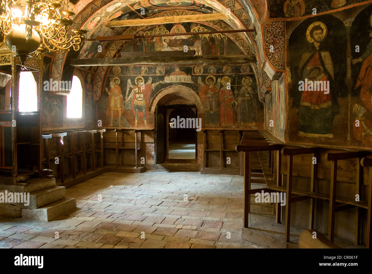 Bulgarien, Arbanassi, Michaelis-Kirche und die Erzengel Gabriel Fresken der Kirche Stockfoto