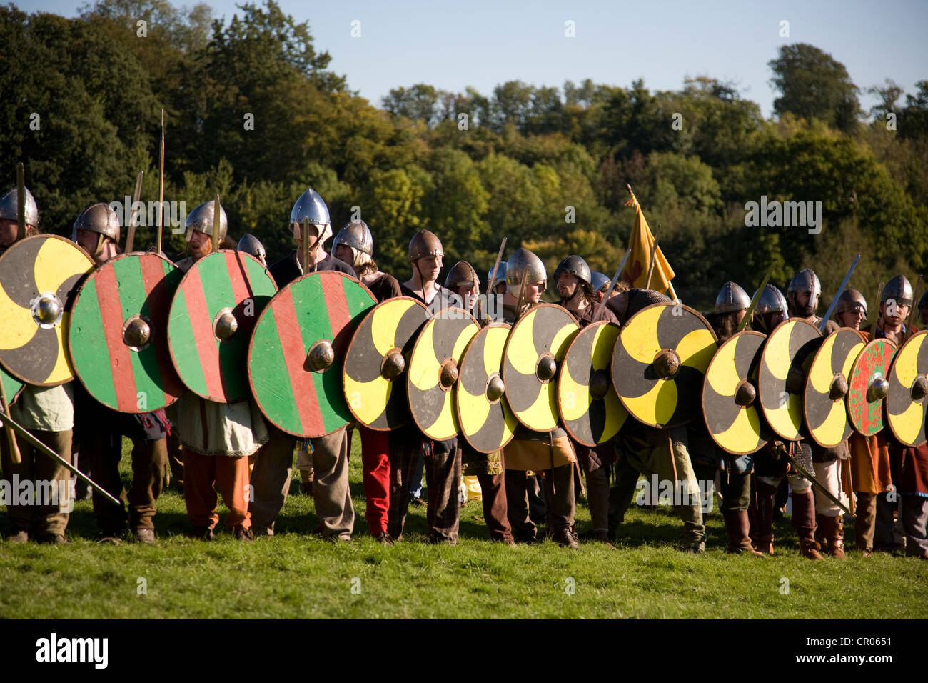 VEREINIGTES KÖNIGREICH. England. Reenactment der Schlacht bei Hastings 1066. East Sussex. Stockfoto