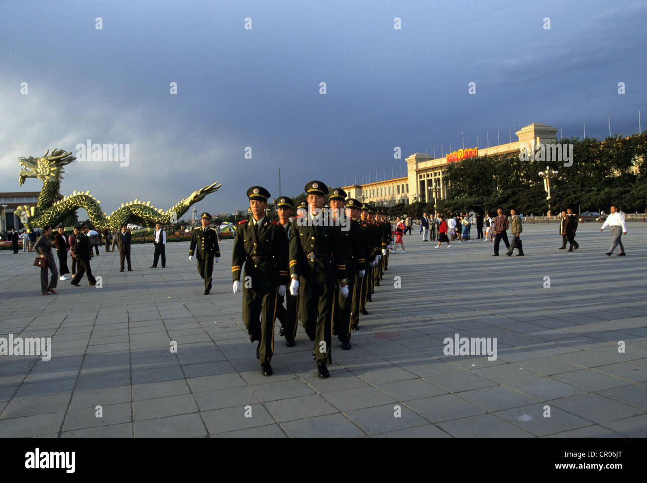China, Peking, militärische Parade auf Tian ein MännerQuadrat