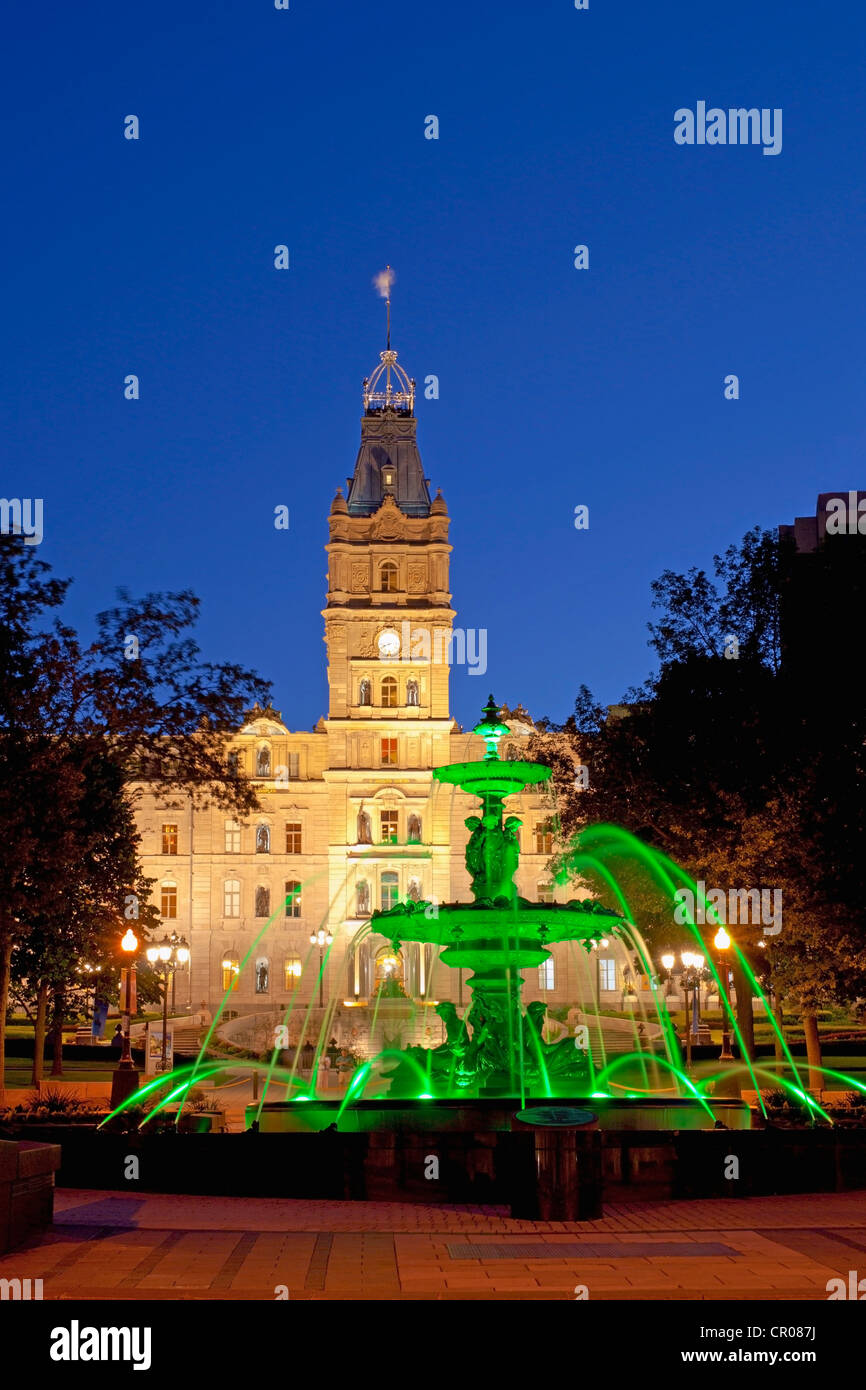 Fontaine de Tourny, Tourny Brunnen, Quebec Parlamentsgebäude, nationale Versammlung von Quebec, Quebec, Kanada Stockfoto