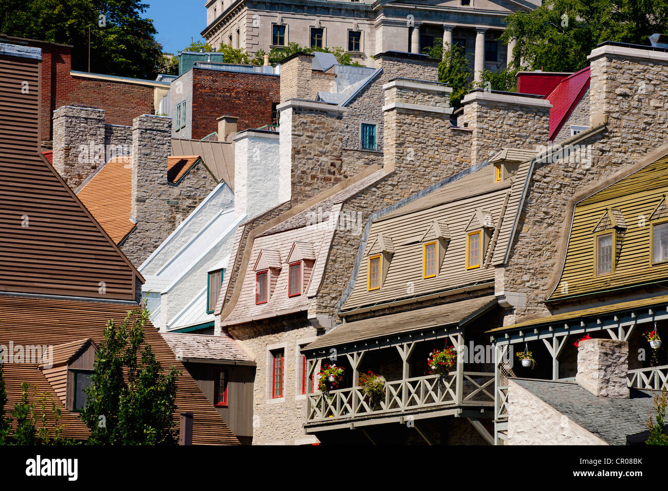 Quebec Stadt Unterstadt, Vieux-Québec, Basse-Ville, Quebec, Kanada Stockfoto