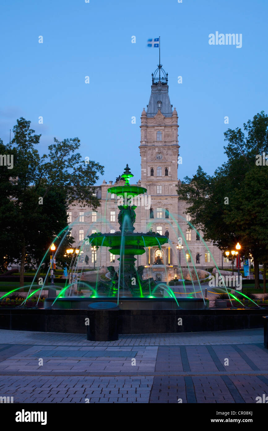 Fontaine de Tourny, Tourny Brunnen, Quebec Parlamentsgebäude, nationale Versammlung von Quebec, Quebec, Kanada Stockfoto