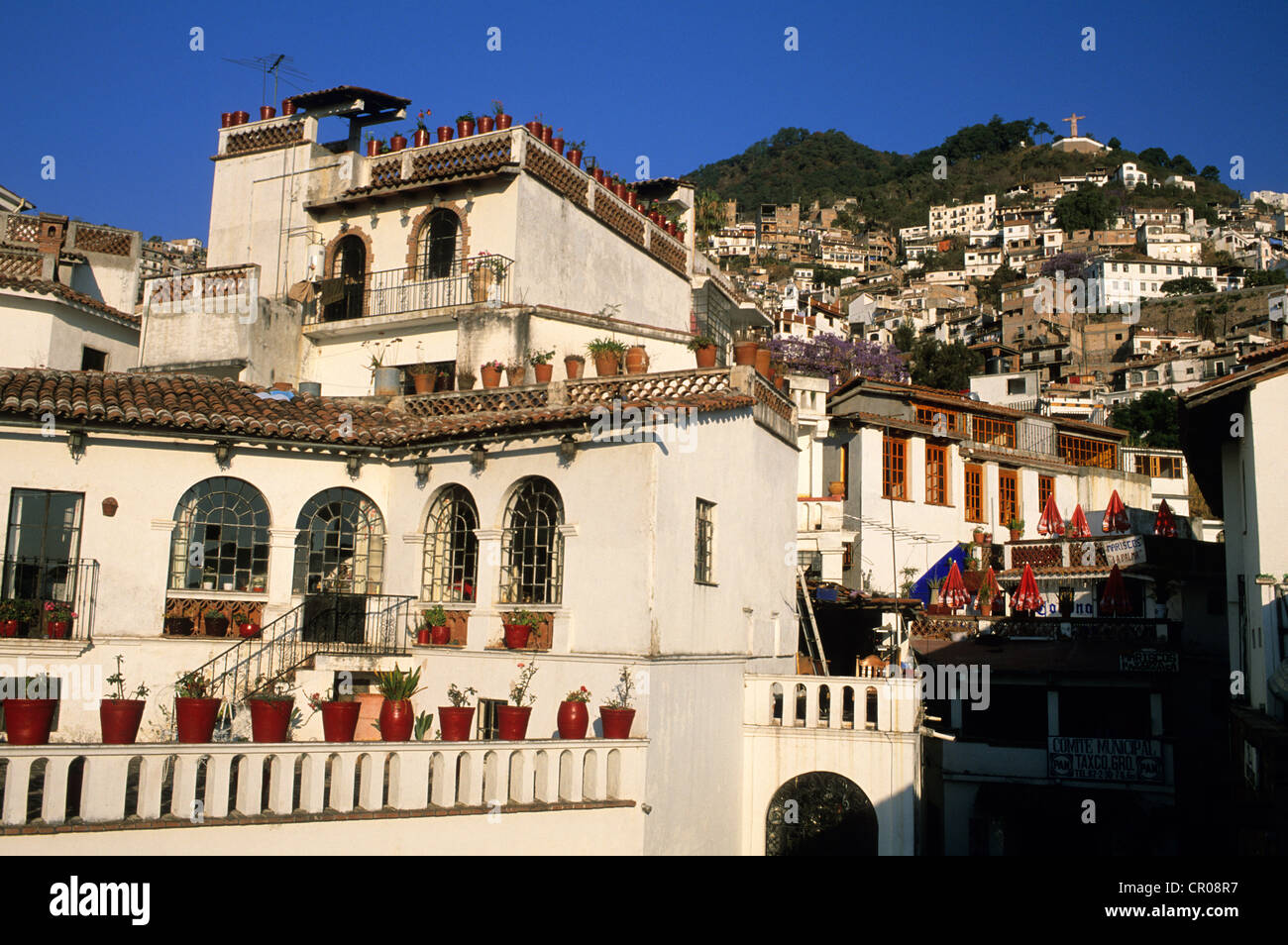 Mexiko, Bundesstaat Guerrero, Taxco, koloniale Architektur der Stadt Stockfoto