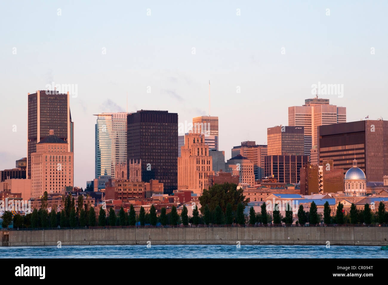 Skyline von Parc Jean Drapeau, Montreal, Quebec, Kanada Stockfoto