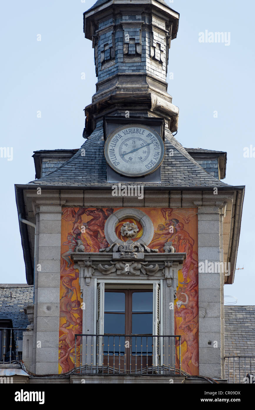 Casa De La Panaderia, Plaza Mayor, Madrid, Spanien Stockfoto