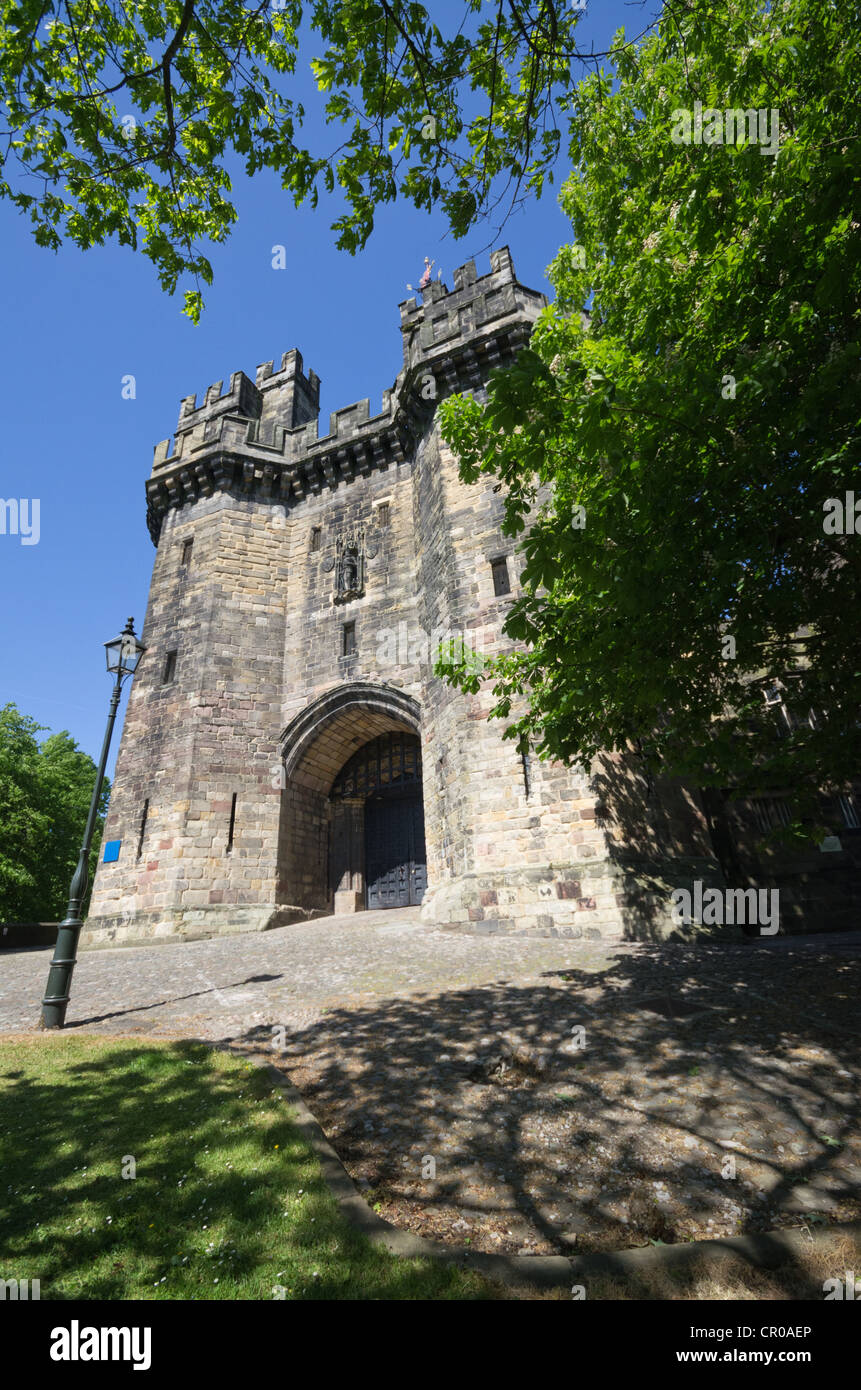 John O' Gaunt Tor Lancaster Castle Castle Hill-Lancaster Stockfoto