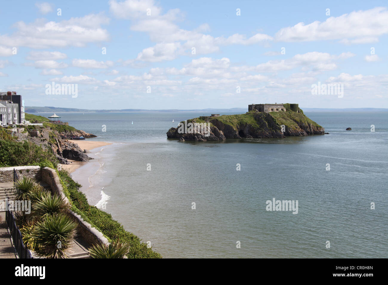 Tenby und St. Catherines Island Stockfoto