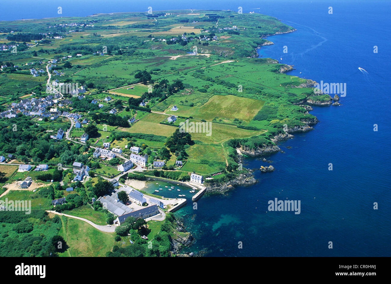 Frankreich, Morbihan, Ile de Groix (Luftbild Stockfotografie Alamy