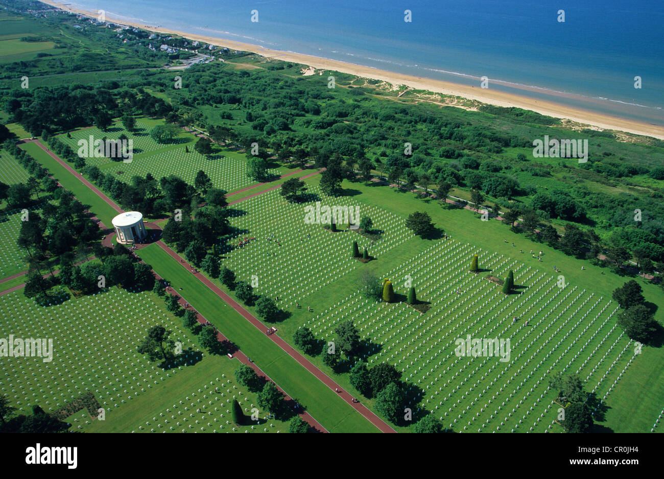 Frankreich, Manche, Colleville Sur Mer, Omaha Beach, einem der Strände der Normandie während des zweiten Weltkrieges, die Stockfoto