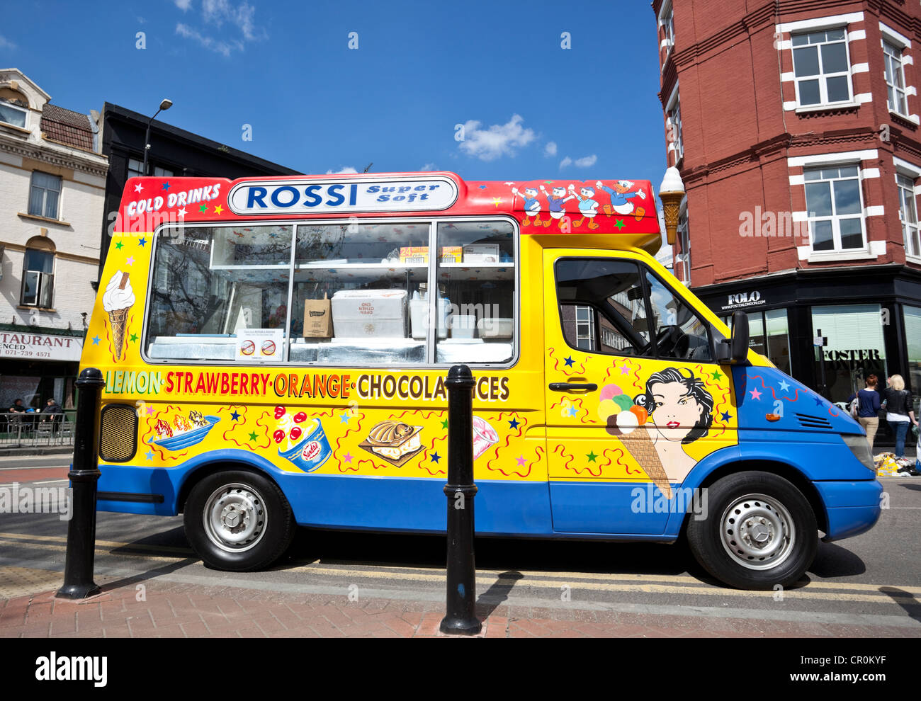 Ice Cream van, London, England, UK Stockfotografie Alamy