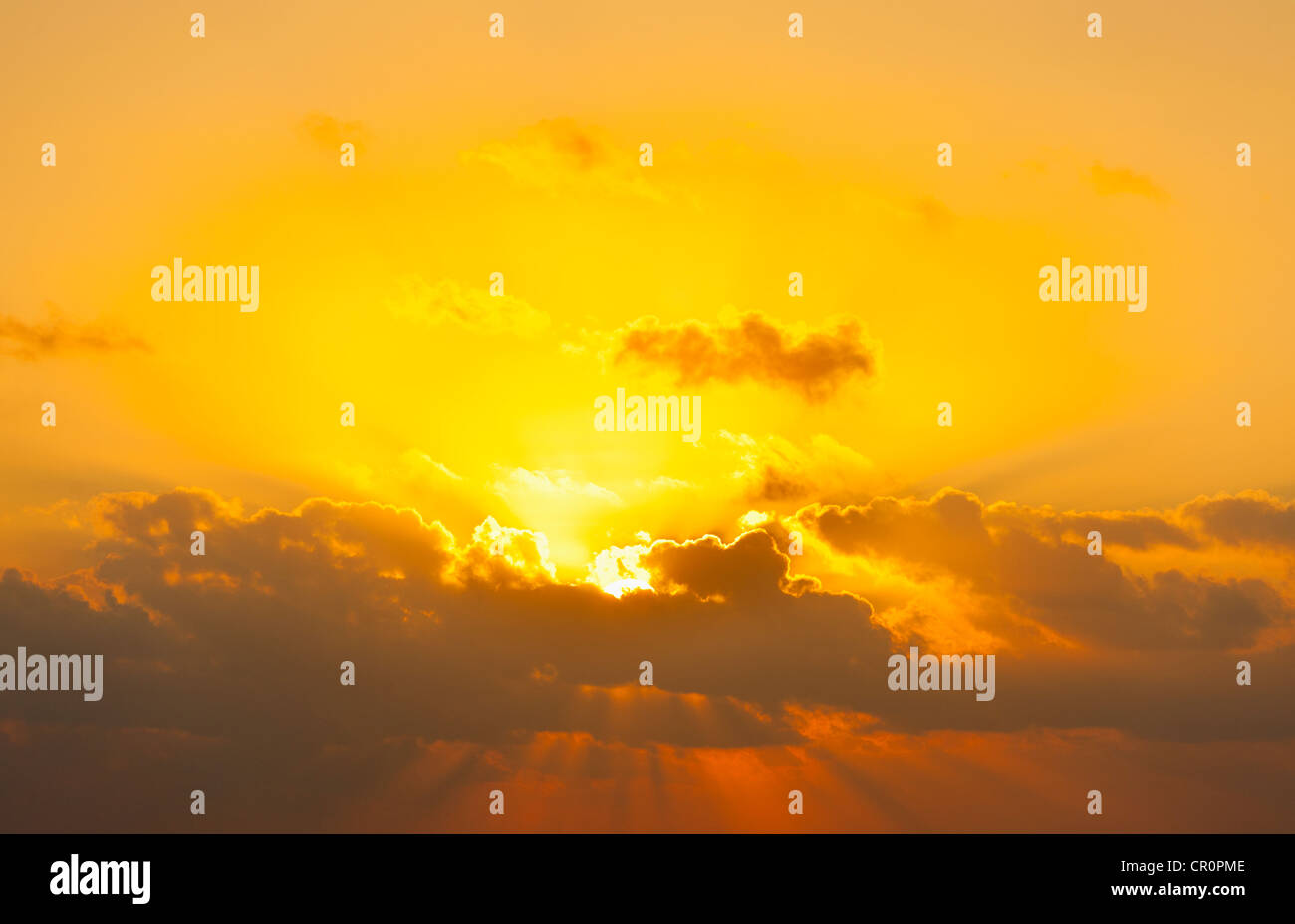 Sonnenuntergang Himmel Stockfoto