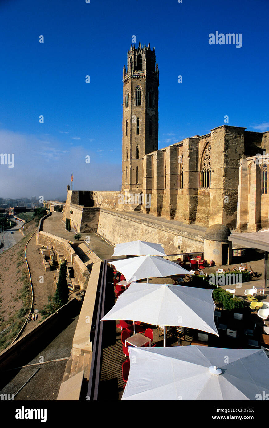 Spanien, Katalonien, Provinz Lleida, Segria Comarca, Ville de Lleida (Lerida), Kathedrale La Seu Vella Stockfoto