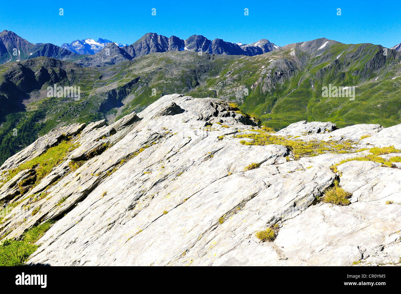 Ein Blick auf die Berge an der St.-Bernhard-Pass Stockfoto
