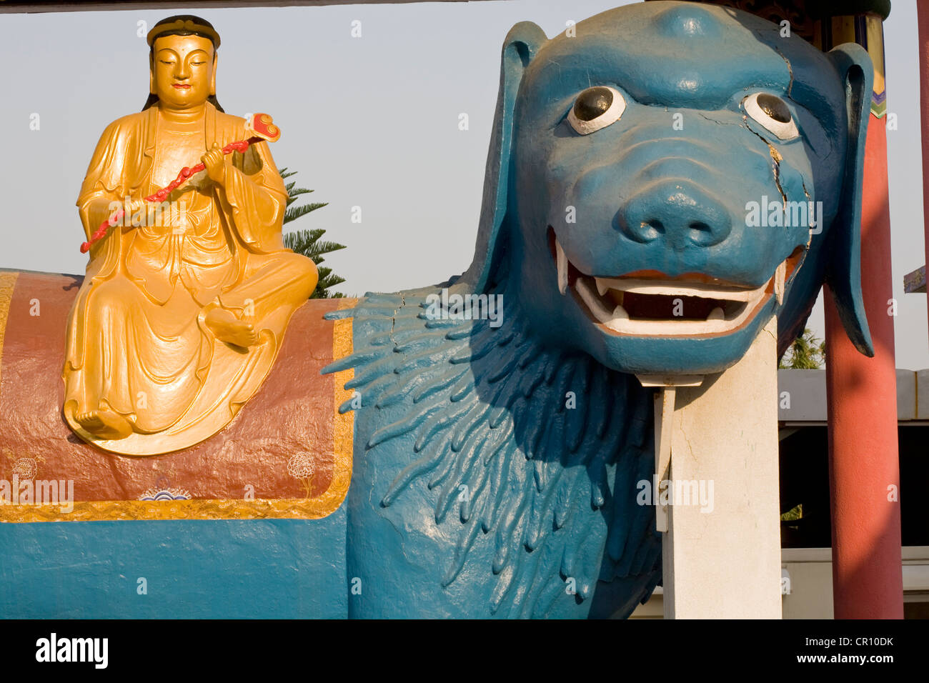 China, Hong Kong, Sha Tin Bezirk, Sha Tin New Town, Zehntausend Buddhas buddhistisches Kloster datiert 1957, Buddha-statue Stockfoto