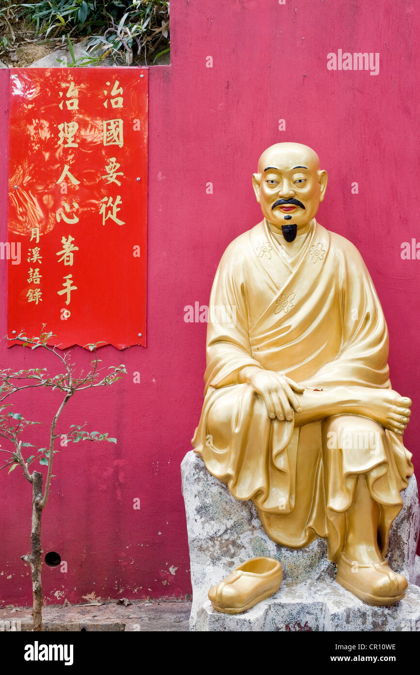 China, Hong Kong, Sha Tin Bezirk, Sha Tin New Town, Zehntausend Buddhas buddhistisches Kloster datiert 1957 Stockfoto