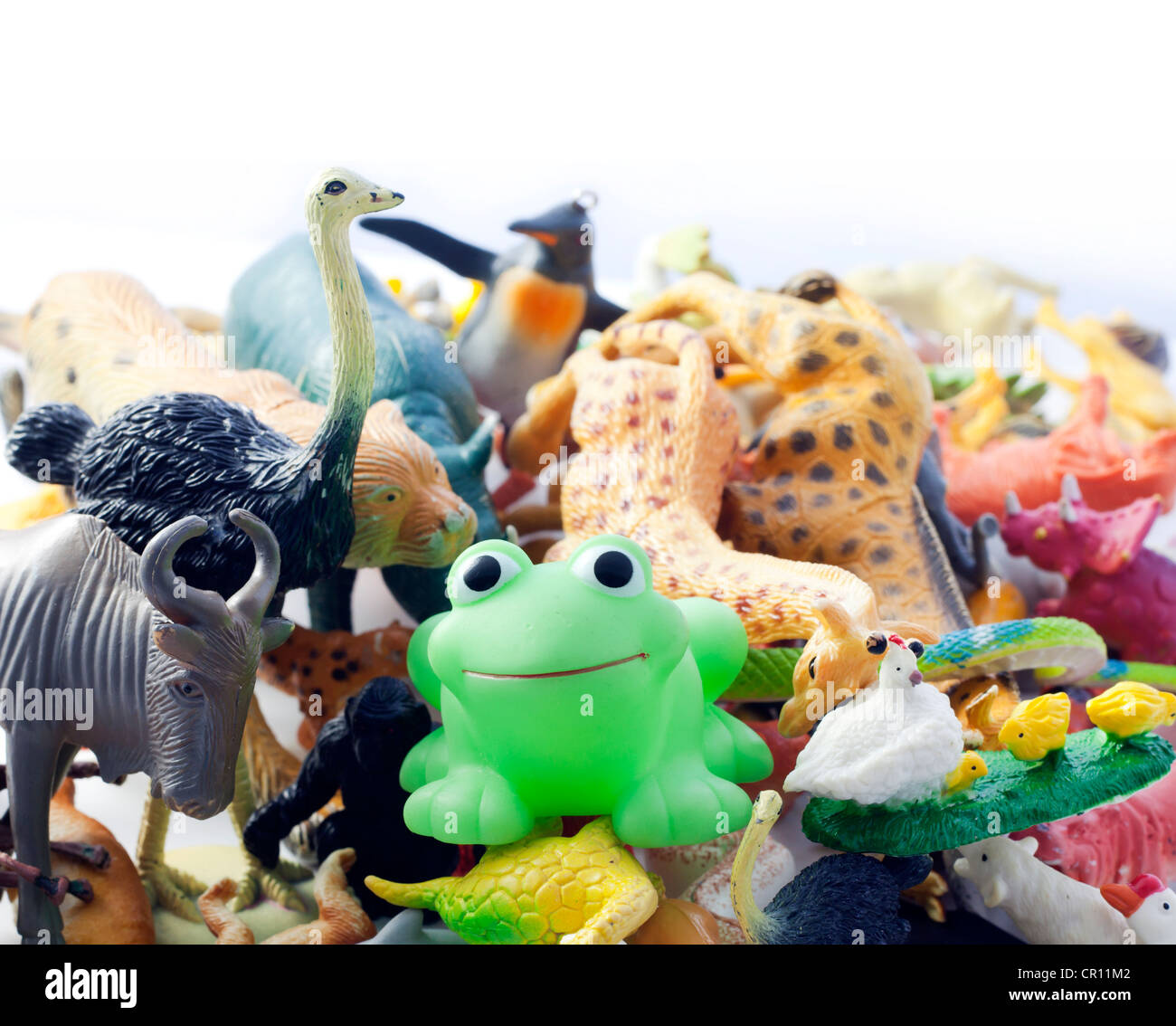 Kinderspielzeug aus Kunststoff Tiere Stockfoto