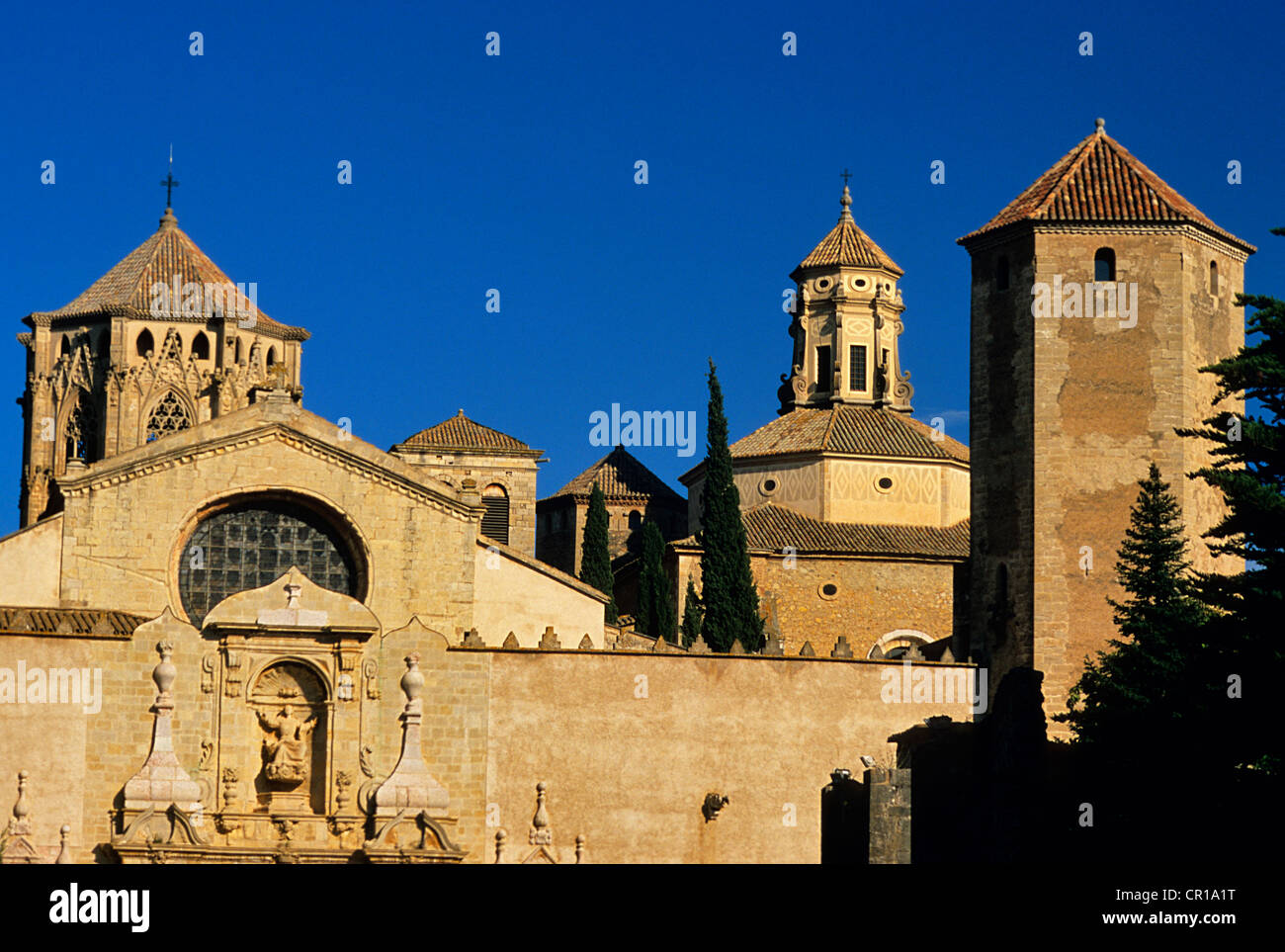 Spanien Katalonien Tarragona Provinz Conca de Barbera Comarca Vimbodi La Ruta del Cister Kloster Santa Maria de Poblet Pantheon Stockfoto