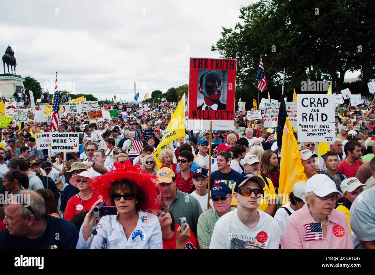 Tea Party Protest Demonstranten am 12.09.2009 Stockfoto