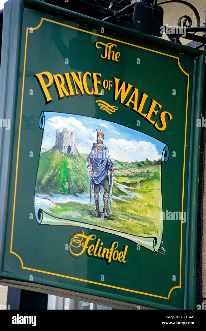 Vereinigtes Königreich, Wales, Pub Schild Stockfoto