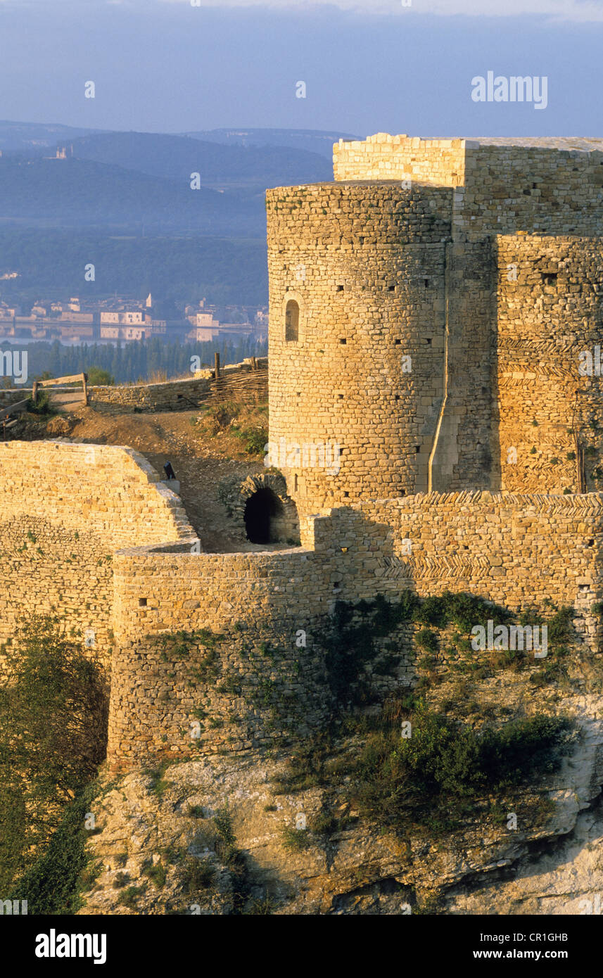 Frankreich, Vaucluse, Mornas, 12. Jahrhundert feudalen Burg Stockfoto