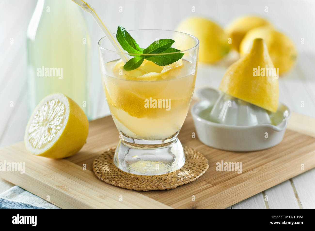 Hausgemachte Limonade Lemon squash Stockfoto