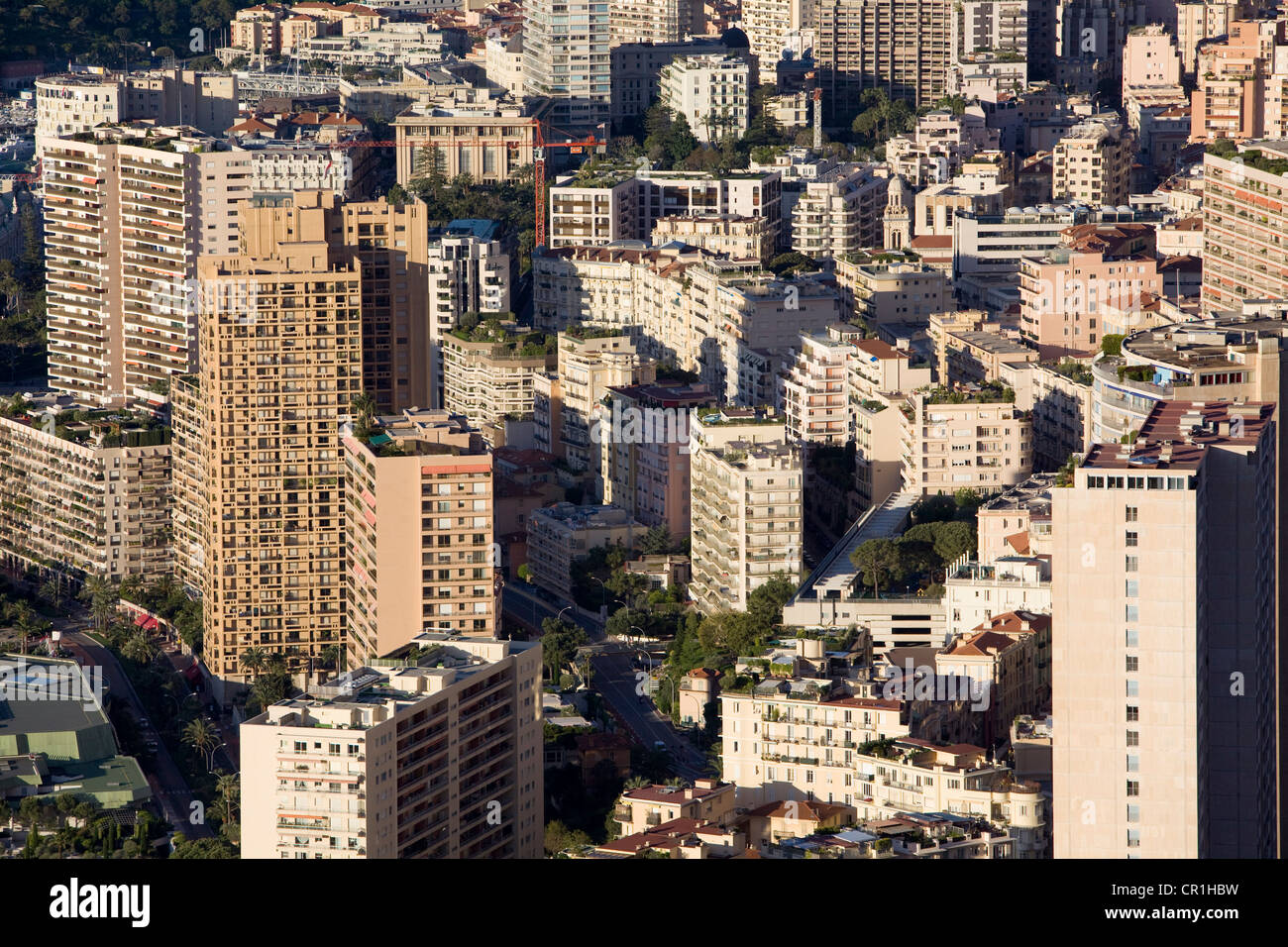 Principalty von Monaco, Monaco, Überblick über die Stadt Stockfoto