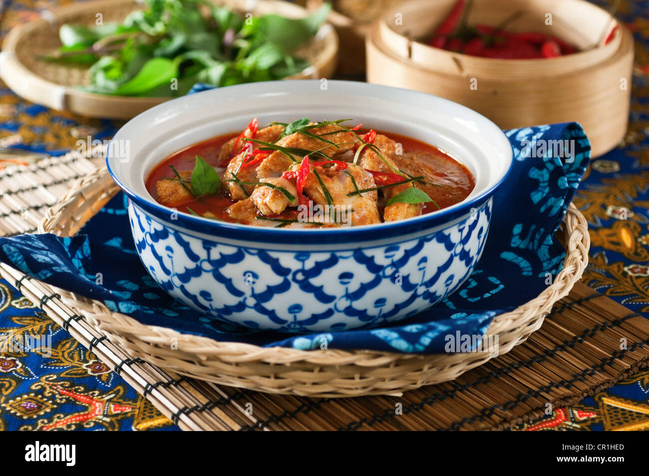Hühnchen-Curry Panang Thai Thailand Essen Stockfoto